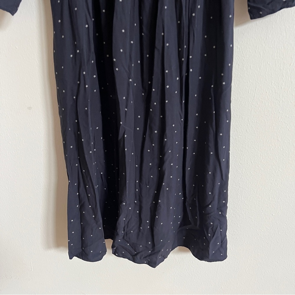 MADEWELL Alicia Dress Dark Blue Night Stars Print Long Sleeve Midi #ND173 - Picture 4 of 7
